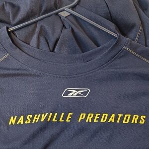 Nashville Predators Navy Blue Long Sleeved Jersey, Size XL